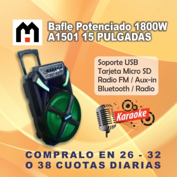 Bafle Potenciado ALIV1501 – 15 Pulgadas