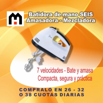 Batidora / Amasadora De Mano”SEIS” – 7 Velocidades