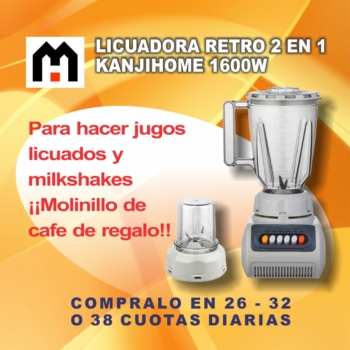 Licuadora Y Picadora RETRO Kanji 600 Watts /Pica hielo